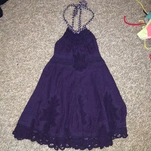Free people navy blue lace dress, size 0